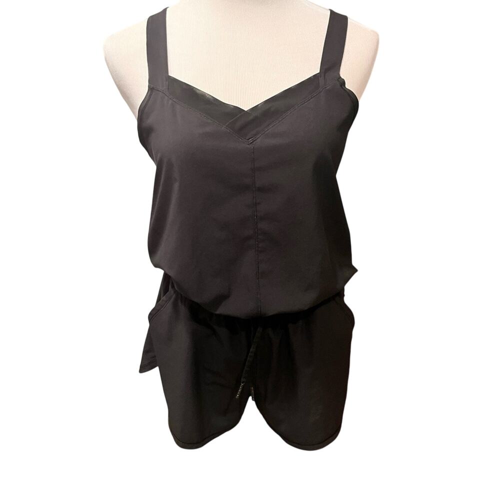 Lululemon Womens Size 6 Athletica Black Sleeveless Jumpsuit